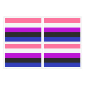 Genderfluid Pride Flag Sticker Pack